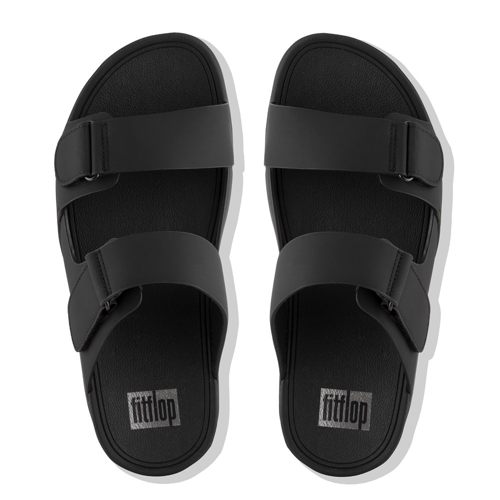 Fitflop Mens Slides - Gogh Neoprene Adjustable - Black - 139-TRKLUP